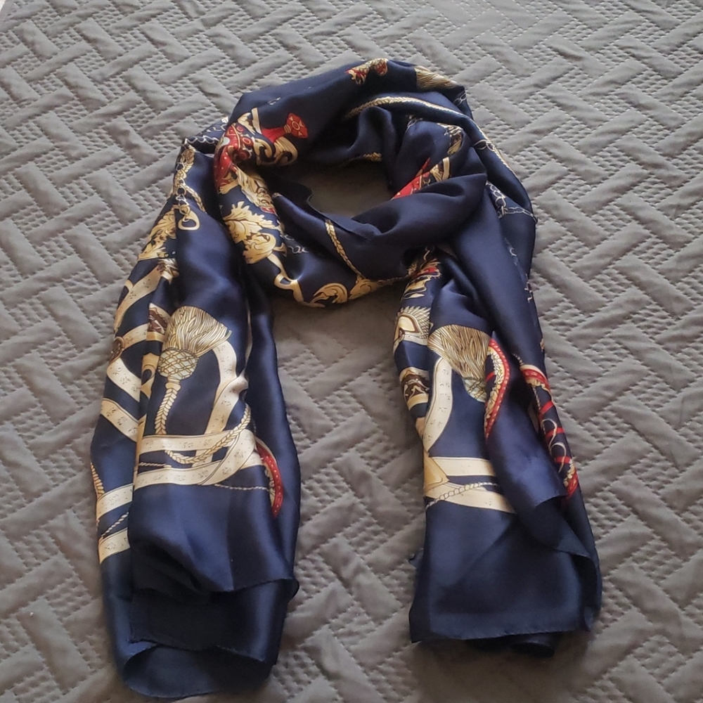 Print Silk Scarf. New with missing tag